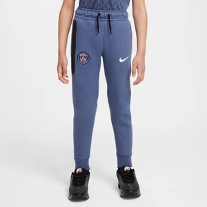 Spodnie piłkarskie z dzianiny dla dużych dzieci (chłopców) Nike Paris Saint-Germain Tech - Niebieski