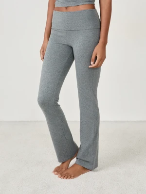 Spodnie piżamowe rozszerzane z bawełny i modalu Etam