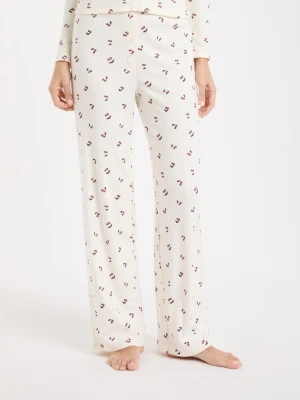 Spodnie piżamowe w motyw wiśni Etam