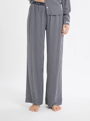 Spodnie piżamowe w paski z elastyczną talią Etam