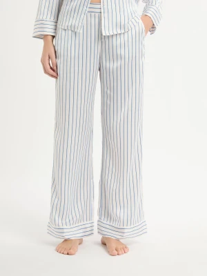 Spodnie piżamowe w paski z satyny Etam