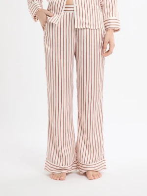 Spodnie piżamowe w paski z satyny Etam