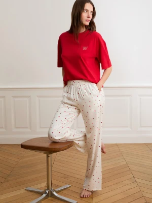 Spodnie piżamowe w serduszka Etam