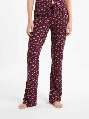 Spodnie piżamowe w wiśnie Etam