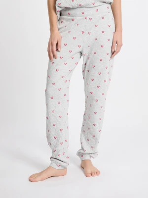 Spodnie piżamowe z bawełny w serduszka Etam