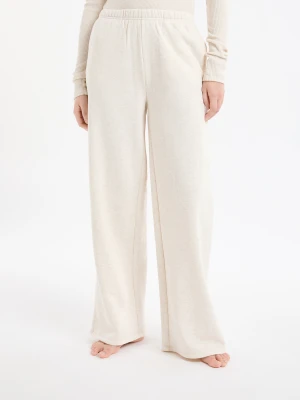 Spodnie piżamowe z elastyczną talią z bawełną Etam