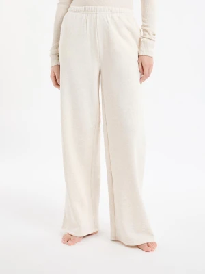 Spodnie piżamowe z elastyczną talią z bawełną Etam