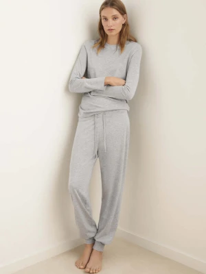 Spodnie piżamowe z lyocellu i bawełny jasny / pastelowy szary - Kobieta - - MANGO