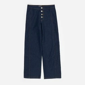 Spodnie proste guziki denim ciemnoniebieskie BIMBA Y LOLA
