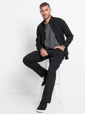 Spodnie regular fit z bawełnianego diagonalu, straight bonprix