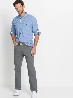 Spodnie regular fit z bawełnianego diagonalu, straight bonprix