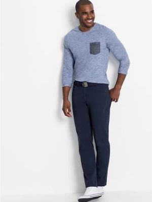 Spodnie regular fit z bawełnianego diagonalu, straight bonprix