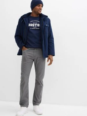 Spodnie regular fit z bawełnianego diagonalu, straight bonprix