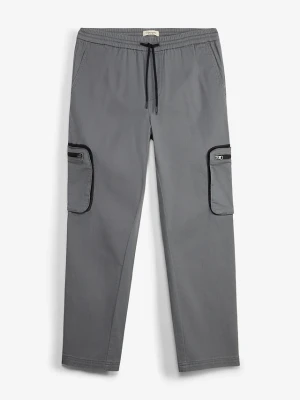 Spodnie regular fit, z praktycznymi kieszeniami, straight BonPrix szary