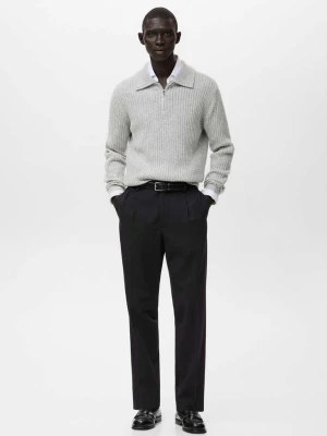 Spodnie regular fit z zaszewkami czarny - Mężczyzna - - MANGO MAN