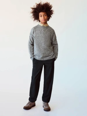 Spodnie relaxed fit w jodełkę antracytowy - Dzieci - MANGO KIDS