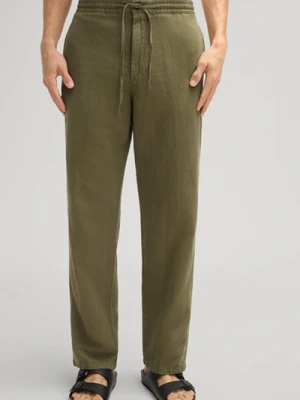 Spodnie Rimon z mieszanki lnu w kolorze zielonym Joop