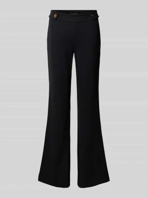 Spodnie rozszerzane o kroju slim fit z mieszanki wiskozy model ‘MAELICE’ Guess