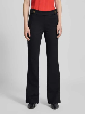 Spodnie rozszerzane o kroju slim fit z mieszanki wiskozy model ‘MAELICE’ Guess
