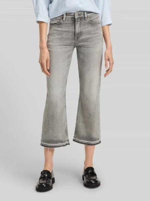 Spodnie rozszerzane o skróconym kroju z mieszanki bawełny model ‘SOFT KICK FLARE’ Boss Orange