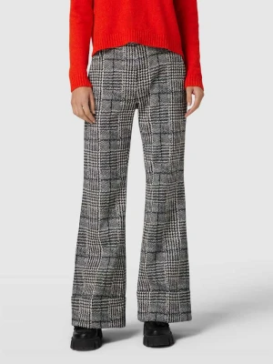 Spodnie rozszerzane ze wzorem w pepitkę model ‘ATHENS’ MAC