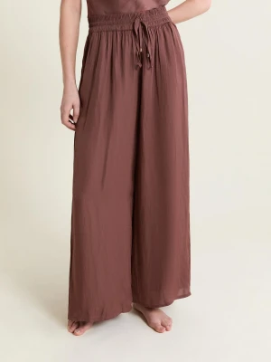 Spodnie satynowe szeroki krój Etam