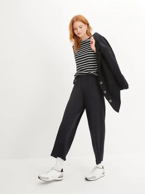 Spodnie shirtowe 7/8 high waist, 2 pary bonprix