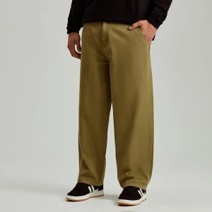 Spodnie skater fit brązowo-zielone House