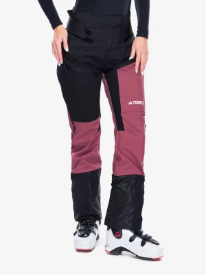 Spodnie skiturowe adidas TERREX Techrock Tour Softshell Pants - black/quiet crimson