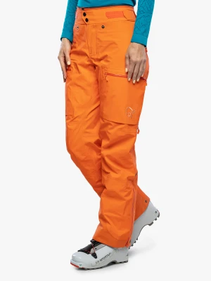 Spodnie skiturowe damskie Norrona Lyngen Gore-Tex Pro Pants - orange alert