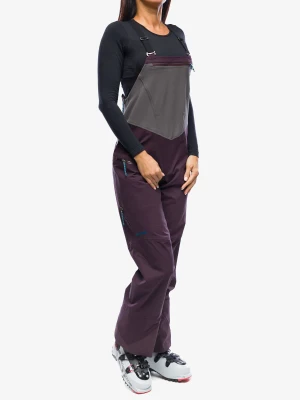 Spodnie skiturowe damskie Patagonia SnowDrifter Bibs - plum