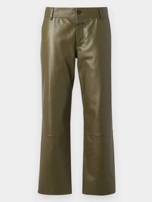Spodnie skórzane Closed khaki