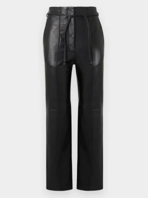 Spodnie skórzane Emporio Armani czarny
