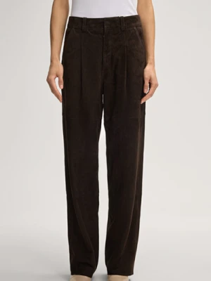 Spodnie skórzane Lorena w kolorze ciemnobrązowym Joop