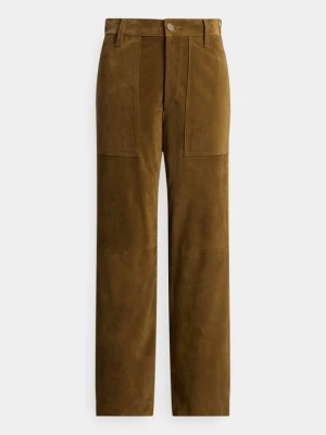 Spodnie skórzane Polo Ralph Lauren brązowy