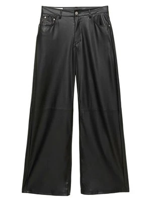 Spodnie skórzane PULL&BEAR czarny