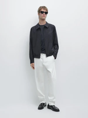 Spodnie Slim Fit - Biały Złamany - - Massimo Dutti - Mężczyzna