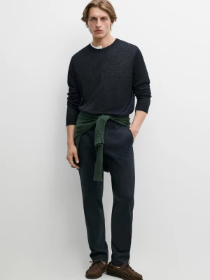 Spodnie Slim Fit - Granatowy - Massimo Dutti - Male