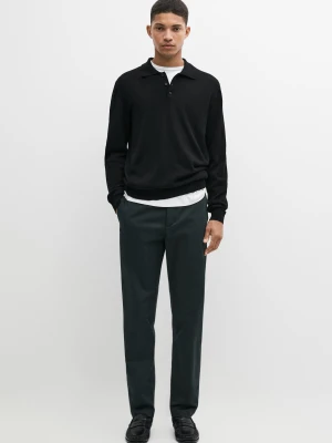 Spodnie Slim Fit - Granatowy - Massimo Dutti - Male