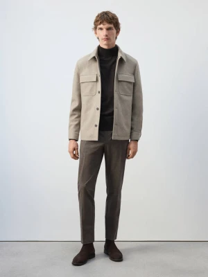 Spodnie slim fit w kratę tabaczkowy brąz - Mężczyzna - MANGO MAN