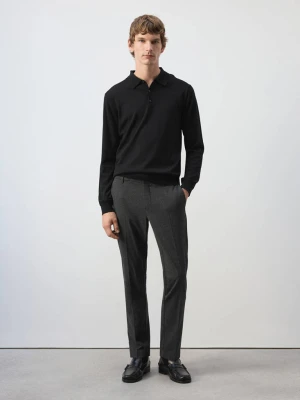 Spodnie slim fit z elastycznym pasem ciemnoszary - Mężczyzna - MANGO MAN