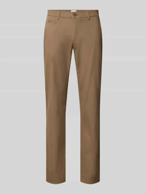 Spodnie Slim Fit z kantami model 'Fabio' BRAX Beżowy