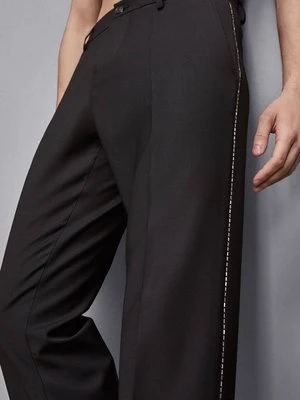 Spodnie slim fit z wełny fresco PATRIZIA PEPE