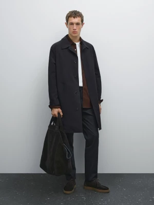 Spodnie Slim Z Mieszanki Bawełny - Czarny - - Massimo Dutti - Mężczyzna