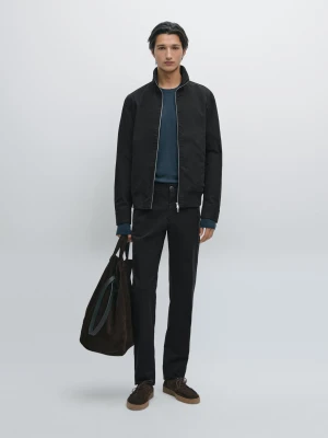 Spodnie Slim Ze 100% Bawełny - Granatowy - - Massimo Dutti - Mężczyzna