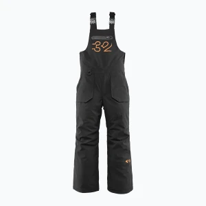 Spodnie snowboardowe dziecięce ThirtyTwo Basement Bib black/orange