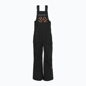 Spodnie snowboardowe dziecięce ThirtyTwo Basement Bib black/orange