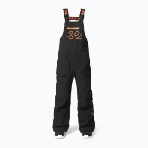 Spodnie snowboardowe dziecięce ThirtyTwo Youth Basement Bib black/orange