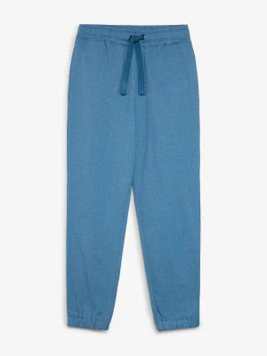 Spodnie sportowe loose fit BonPrix niebieski