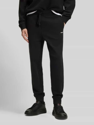 Spodnie sportowe o kroju regular fit z czystej bawełny model ‘DAYOTE232’ HUGO